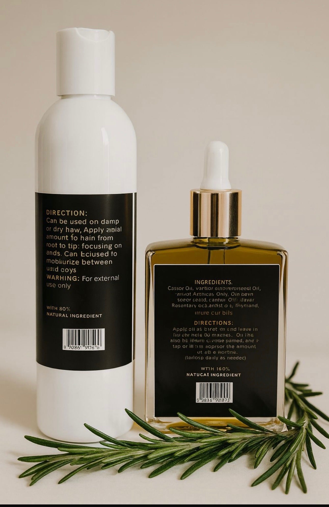 Ayurvedic herb hair growth oil 4oz & leave-in conditioner 8oz combo